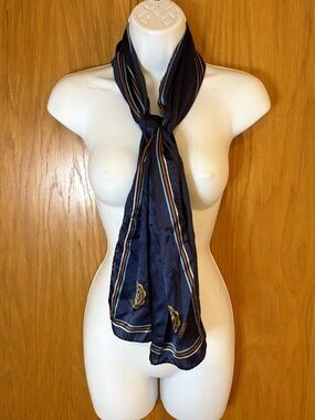 Vintage Pepperdine University School Of Law 100% Silk Scarf Straus Institute HTF
